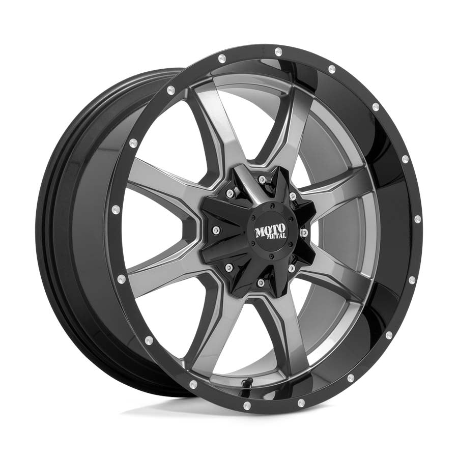 Moto Metal MO970 5-130.0 16X7 Gloss Black Grey Centre 5.65" BS