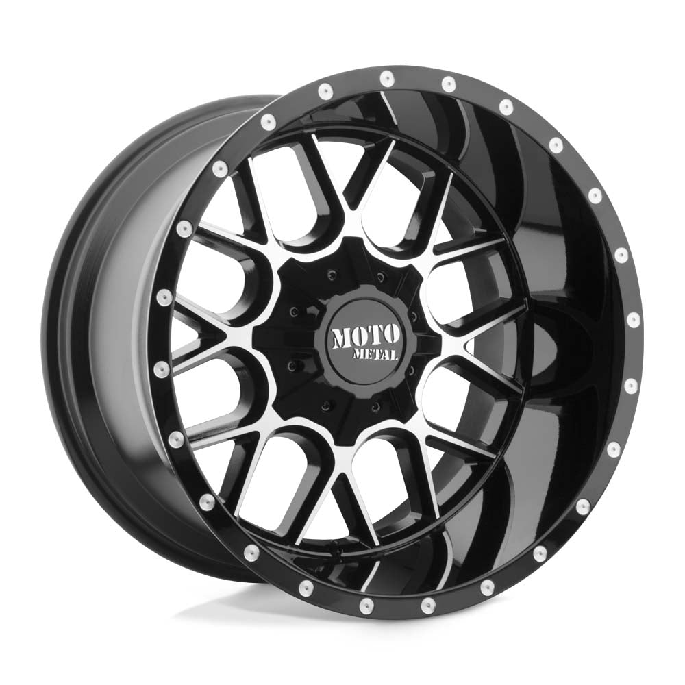 Moto Metal MO986 6-114.3 (6-4.5")"," 6-139.7 (6-5.5") 20X9 Gloss Blk Machined 5.71" BS