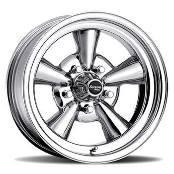 US Wheels Chrome Supreme 5-114.3 (5-4.5") 14X6 Chrome Steel 2.65" BS