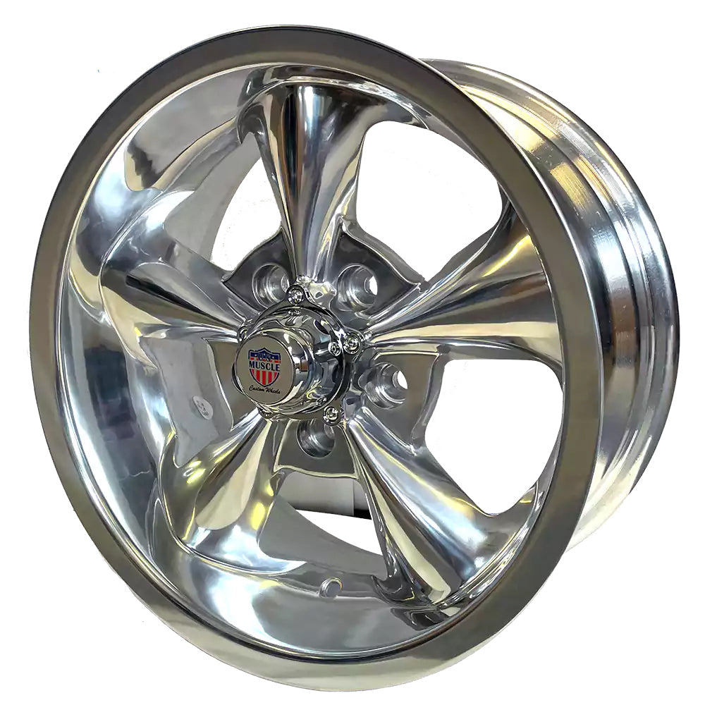 US Muscle 515 5-120.65 (5-4.75") 15X7 Fully Polished 4.0" BS