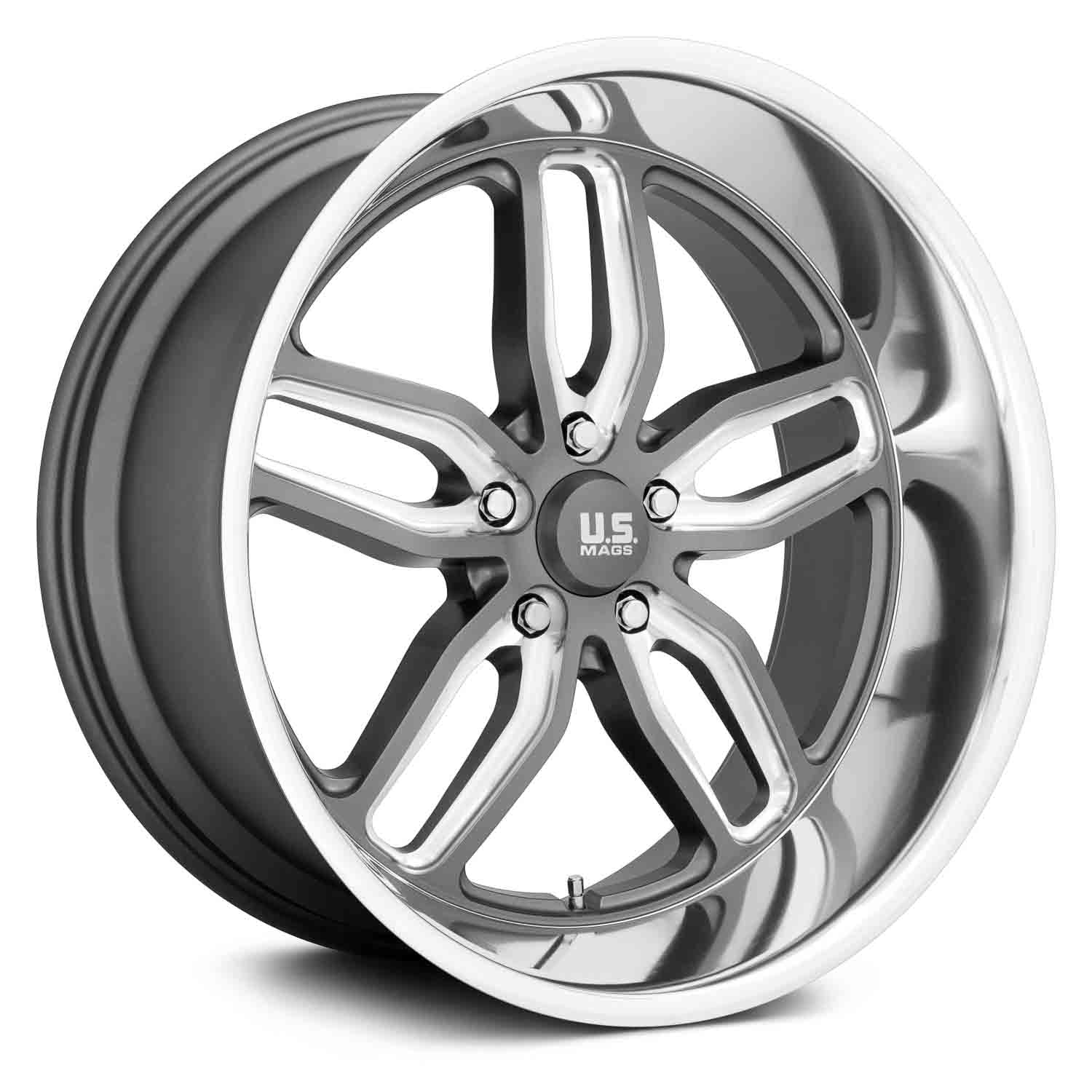 US Mag CTEN 5-127 (5-5") 22X10.5 Matt Gunmetal Milled 5.79" BS