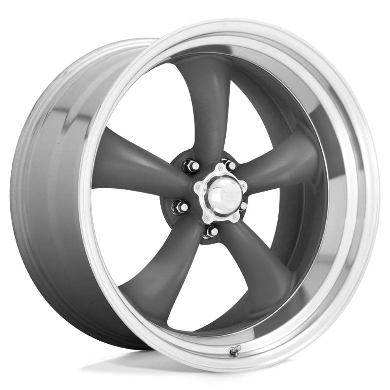 American Racing VN215 Classic Torq Thrust 2 5-114.3 (5-4.5") 18X8 Mag Grey Centre with Machined Lip 4.50" BS