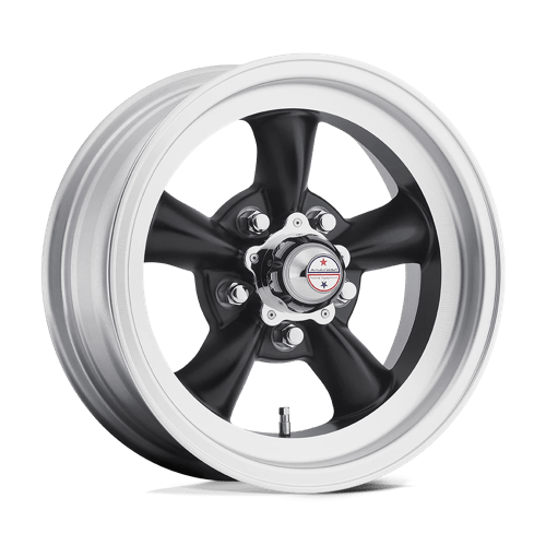 American Racing VN105B Torq Thrust D Black 5-127 (5-5") 15X8.5 Satin Black with Machined Lip 3.75" BS