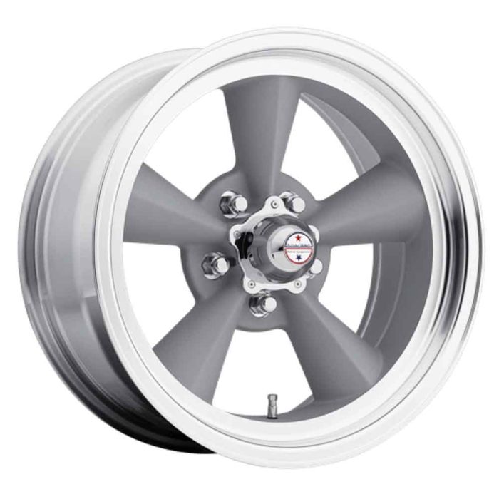 American Racing VN309 Torq Thrust Original 5-114.3 (5-4.5") 17X7 Vintage Silver with Machined Lip 4.00" BS