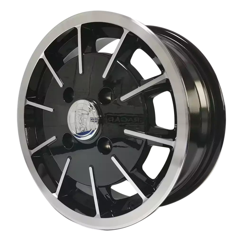 US Muscle Gasser 4-130 15X5.5 Gloss Black Polished Face 4.25" BS