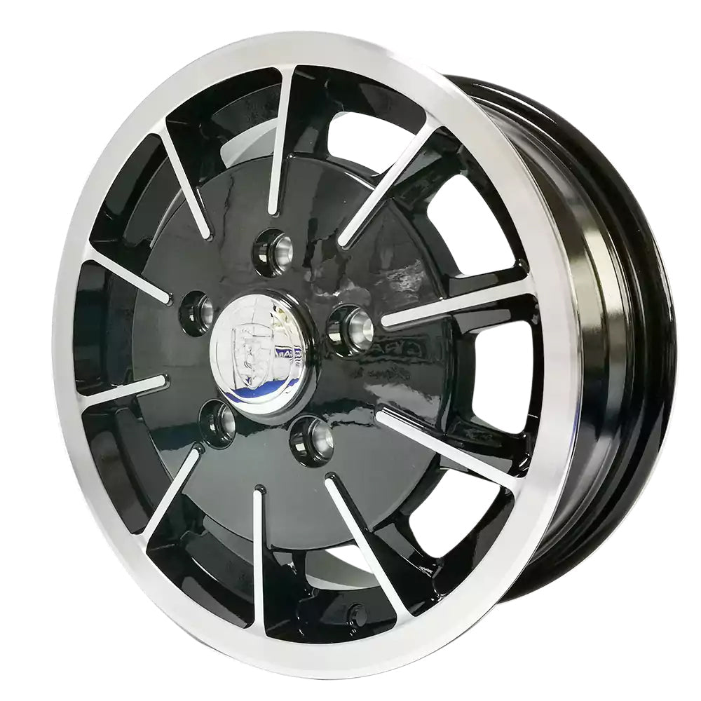 US Muscle Gasser 5-130.0 15X5.5 Gloss Black Polished Face 5.04" BS