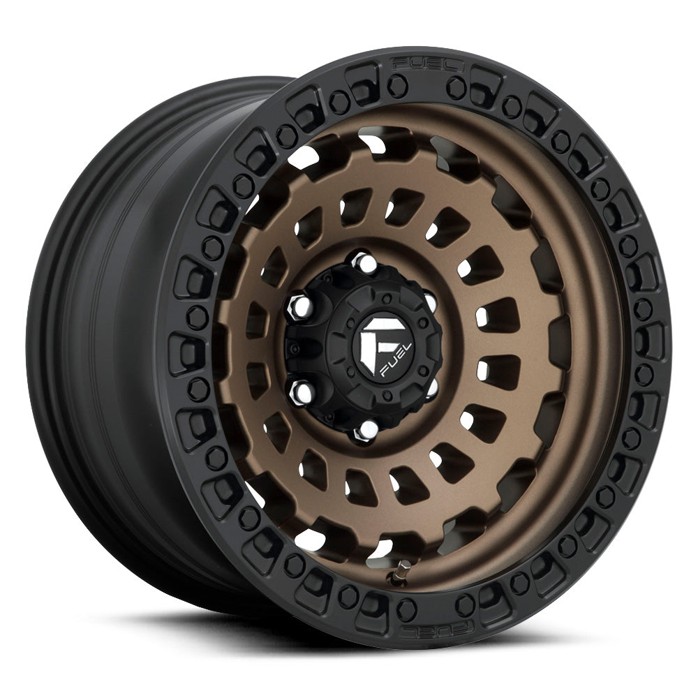 Fuel Wheels Zephyr D634 6-139.7 (6-5.5") 18X9 Bronze Black Lip -12mm Offset D63418908445