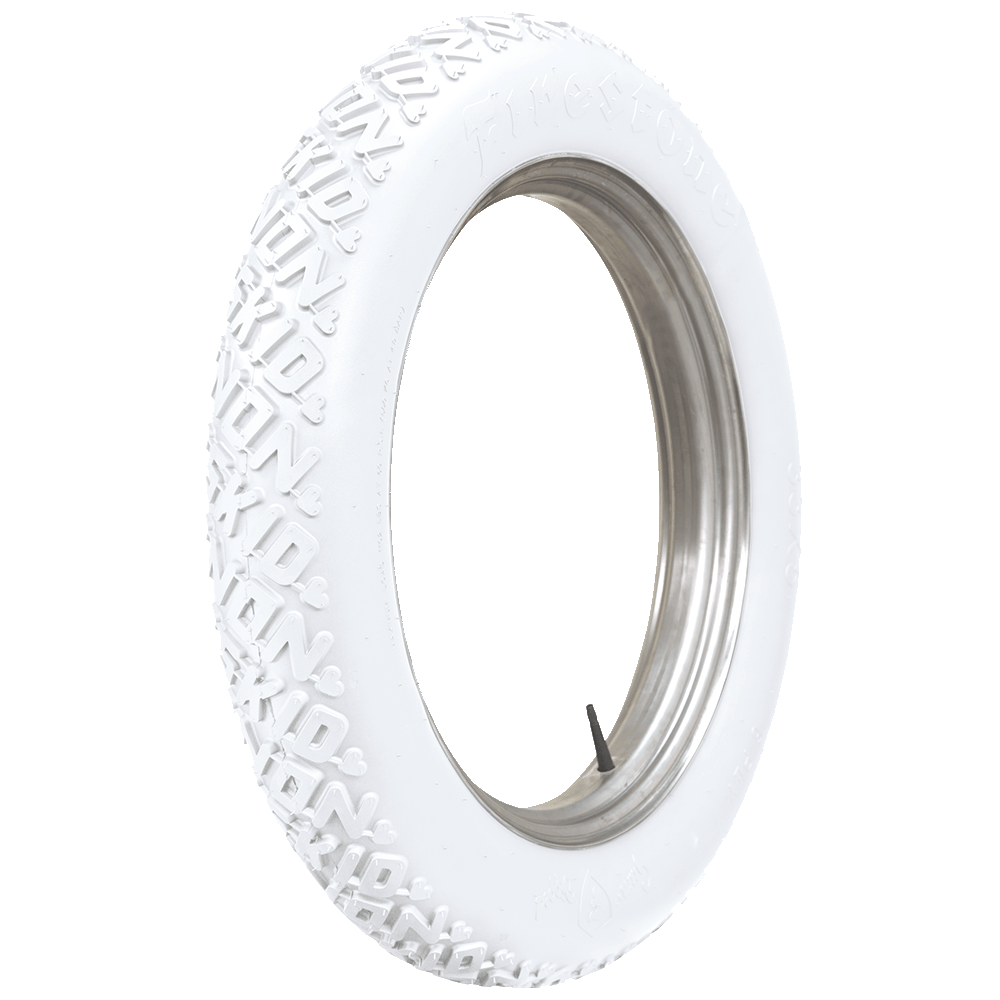 Firestone Non Skid Beaded Edge Vintage Tyre All White - 28x3